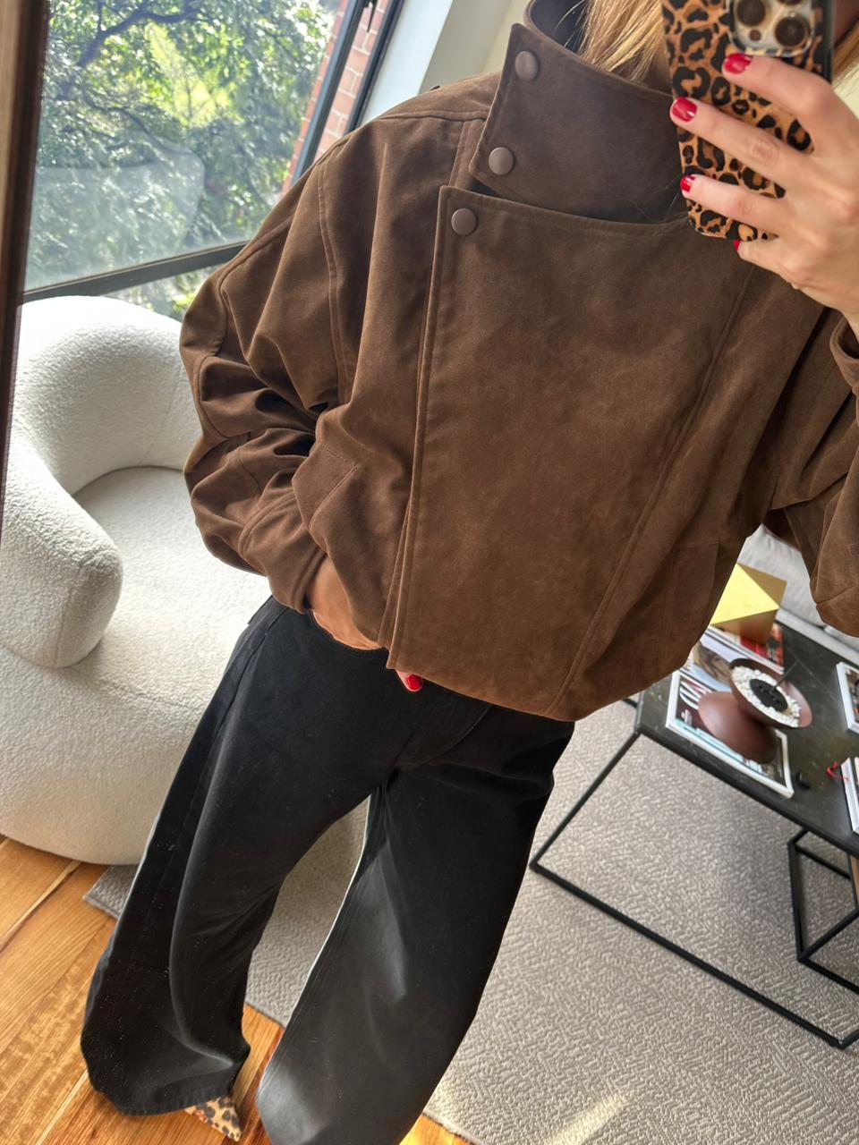 Chaqueta Bali Gamuza Café