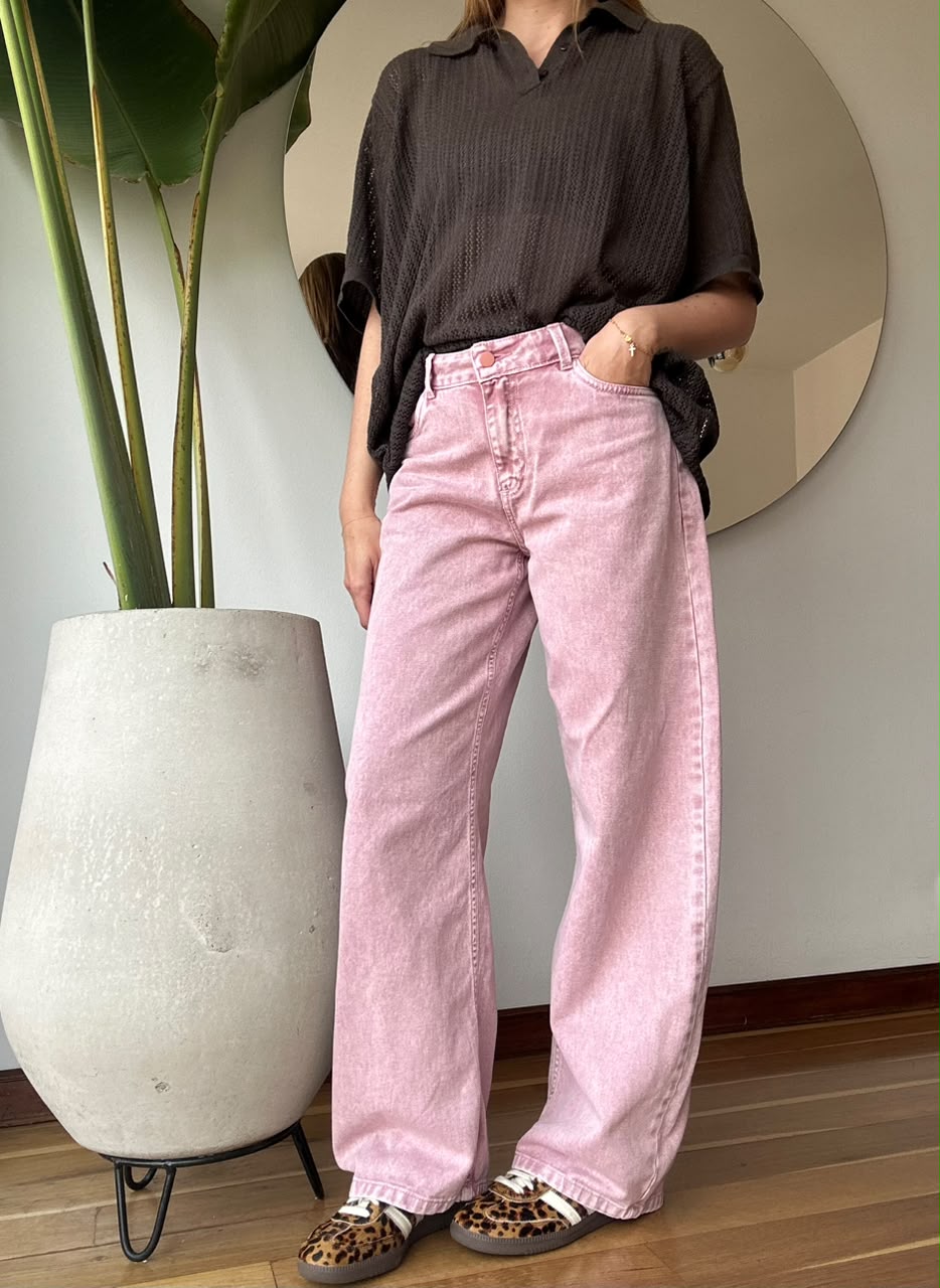 Camisa Polo Tejida Café