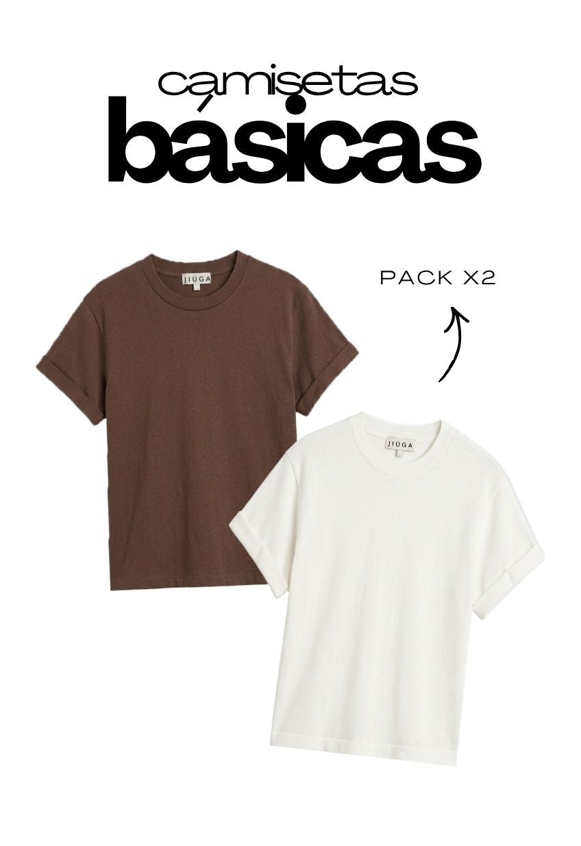 Pack Camisetas x Cafe Claro / Blanca