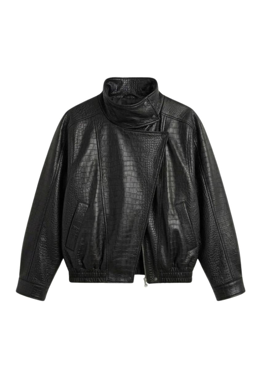 Chaqueta Bali Negra Cocodrilo