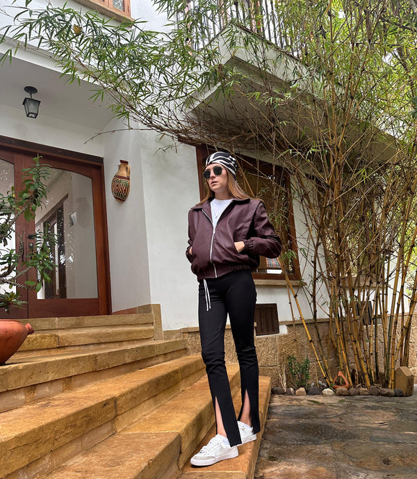Chaqueta Ada Borgoña