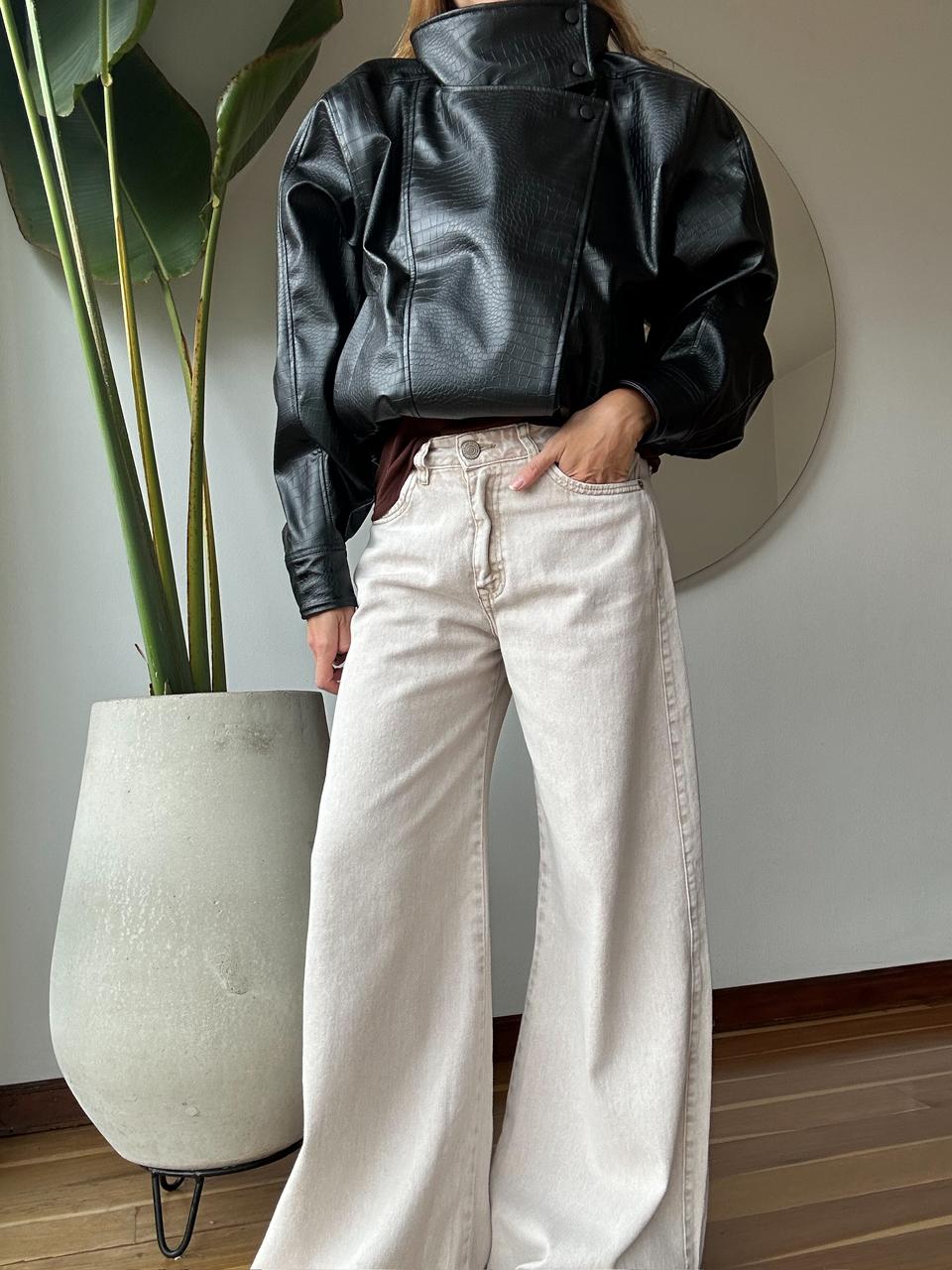 Chaqueta Bali Negra Cocodrilo