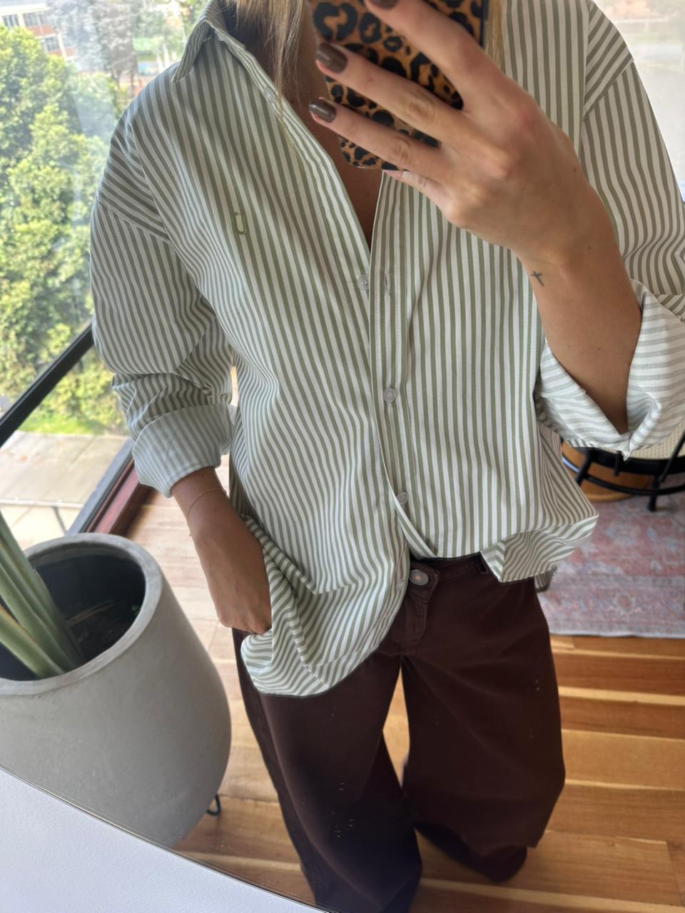 Camisa Verde Rayas