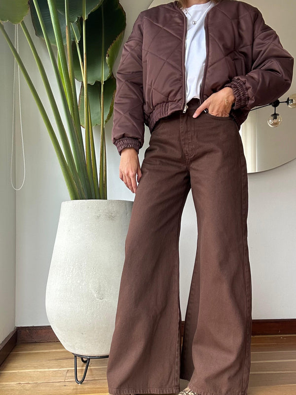 Chaqueta Milán + Monaco Café Oscuro