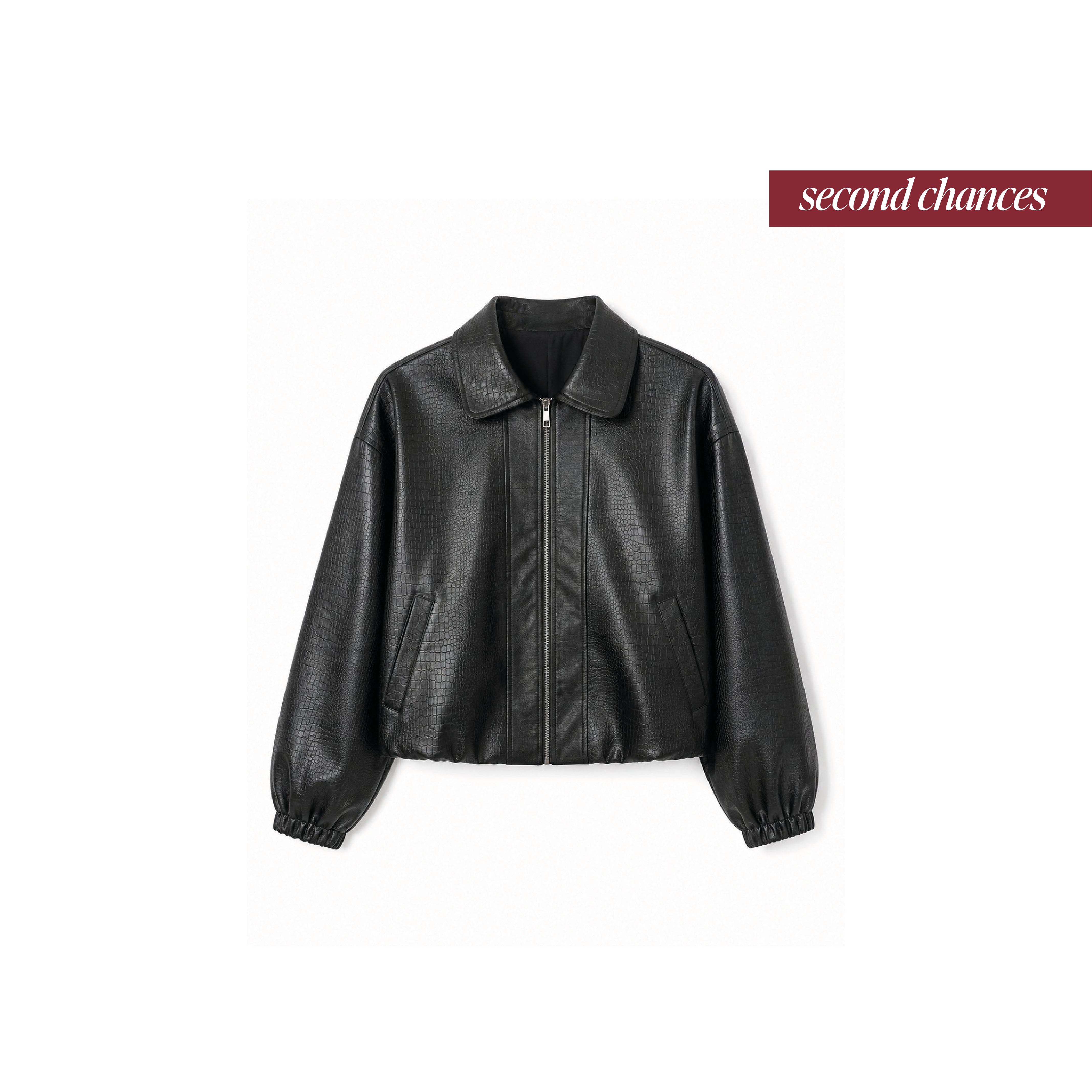 Chaqueta Cuerina Textura Cocodrilo